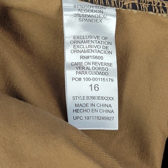 Democracy Ab Technology‎ Khaki Cargo Pants Size 16 Mid-Rise Cropped - Picture 10 of 11